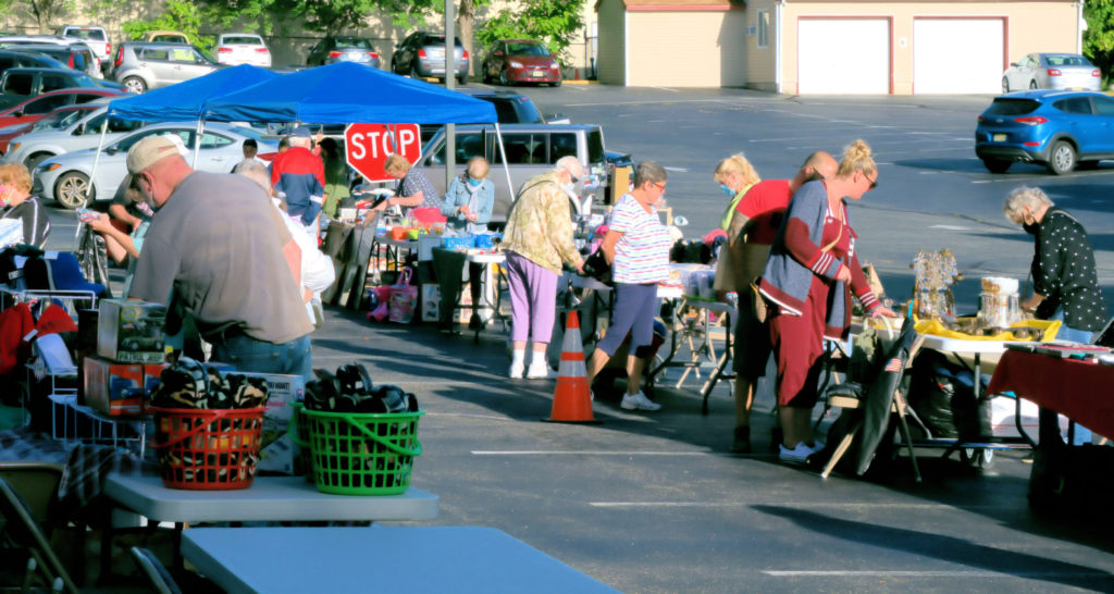 Flea Market Crowd Browsing